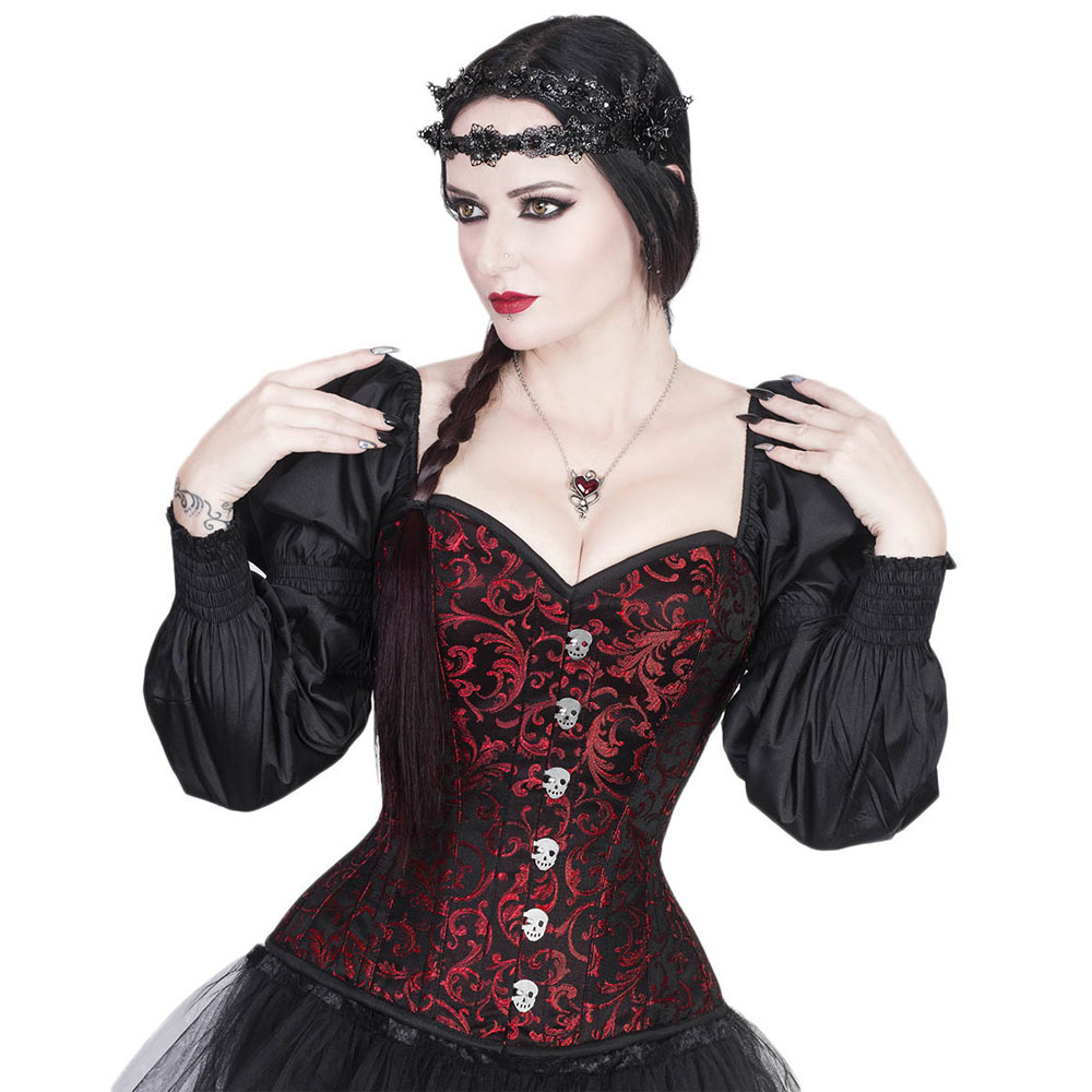 Attitude Corsets - Nahéniel survêtement corset - Rouge/Noir